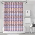 thumbnail image 1 of Purple Pioneer Flower Striped Pattern Shower Curtain 72"x72" ,Bathroom Decorative Shower Curtains Set with 12 Hooks,Modern Waterproof Washable Shower Curtain, 1 of 6