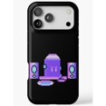 Purple Pixel Art Computer and Speakers Tough Phone Case for Apple ...