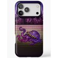 Purple Pixel Art Tentacled Monster Tough Case for Apple iPhone, Dual ...
