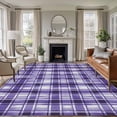 thumbnail image 1 of Purple Plaid Area Rug 8x10 Washable Rug Non Slip Modern Art Checkered Farmhouse Large Area Rug Soft Stainresistant Indoor Floor Carpet for Living Room Bedroom Home Office Dining Room Nursery, 1 of 8