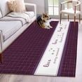 thumbnail image 1 of Purple Plaid Area Rugs 3'x5', Washable Small Throw Rugs for Living Room Bedroom, Live Love Laugh Text Star Love Heart Indoor Outdoor Rug Non-Slip Low Pile Carpet Runner Reversible Floor Mats, 1 of 8