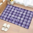 thumbnail image 1 of Purple Plaid Bathroom Rug Washable 2x3 Entryway Rug Non Slip Modern Art Checkered Farmhouse Front Door Mat Low Pile Indoor Doormat Throw Floor Carpet for Kitchen Bedroom Entrance, 1 of 8