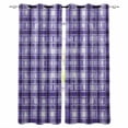 thumbnail image 1 of Purple Plaid Black Out Curtains 72 Inch Long, Light Blocking Drapes with Black Liner, Modern Art Checkered Farmhouse Thermal Insulated Blackout Curtains for Bedroom Living Room 52"x72" 2 Panels, 1 of 8