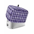 thumbnail image 1 of Purple Plaid Toaster Cover 4 Slice, Large Kitchen Appliance Covers, Modern Art Checkered Farmhouse Toaster Oven Cover with Loop, Bread Machine Cover Polyester Dust Cover Protection, 1 of 4