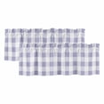 thumbnail image 1 of Purple Plaid Valances for Windows, Decorative Rod Pocket Window Valance Curtains, Spring Summer Farmhouse Buffalo Checkered Short Curtain Drapes for Kitchen/Living Room, 2 Panels, 42" W x 12" L, 1 of 8