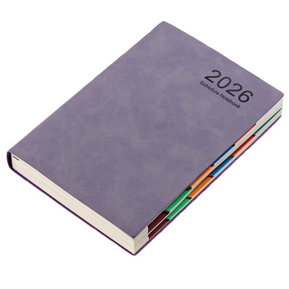 Purple Planner, Mohdy Paper Office Planner, Calendar (A5) – Weekly Planner with Pu Leather Cover Monthly and Weekly Including Habit Planner for Work School and Personal Life (21X15 Cm), a Planner