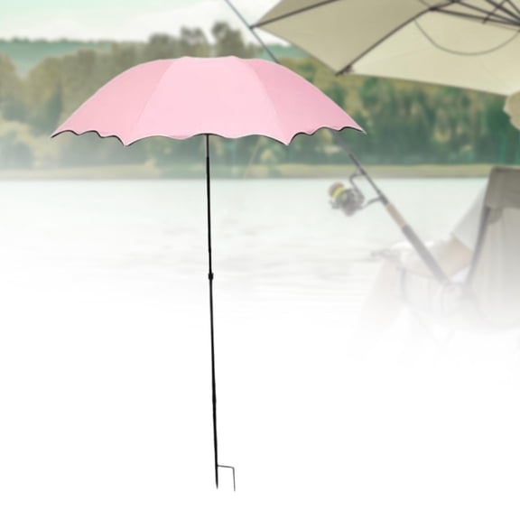 Purple Plant Umbrella for Outdoor Potted Plants, Adjustable Sun Shade with Metal H-Stake, UV Protection Garden Parasol for Planter