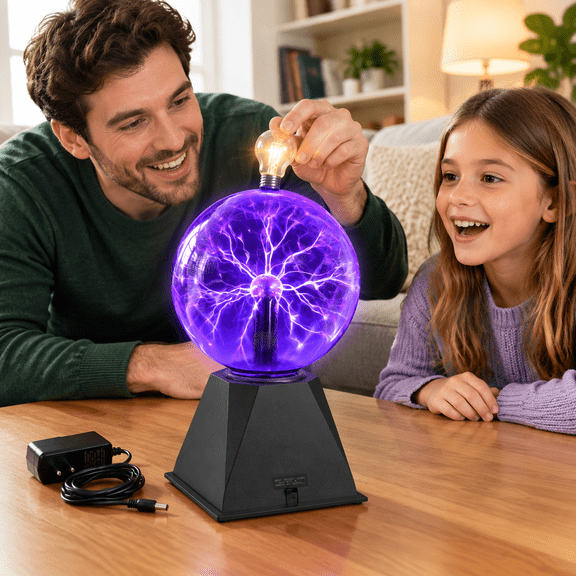 Purple Plasma Ball 7 Inch Lightning Lamp for Stem and Parties