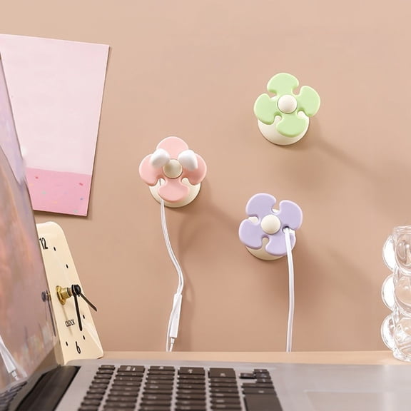 Purple Plastic Desktop Cable Organizer, Multifunctional Charging Cable Support for Home Living Room Bedroom, Wall Mounted or Tabletop Cord Management Solution, Topliu