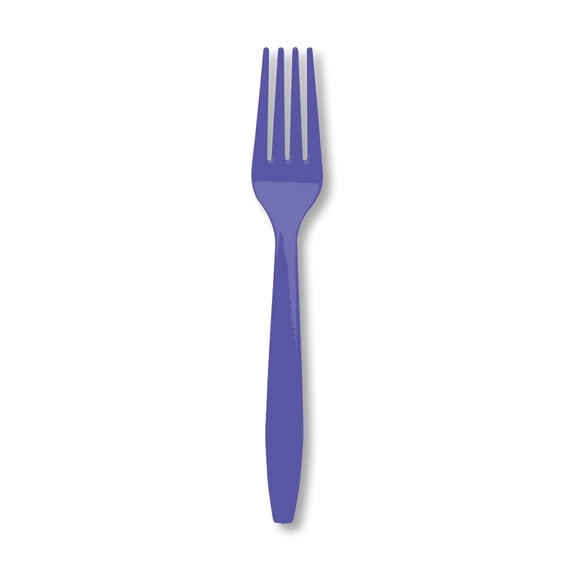 Touch of Color Premium Plastic Forks, Purple, 24 Ct