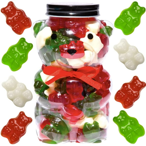 Purple Plum Holiday-Themed Gummy Bears Holiday Candy Variety Pack, 1-lb Jar
