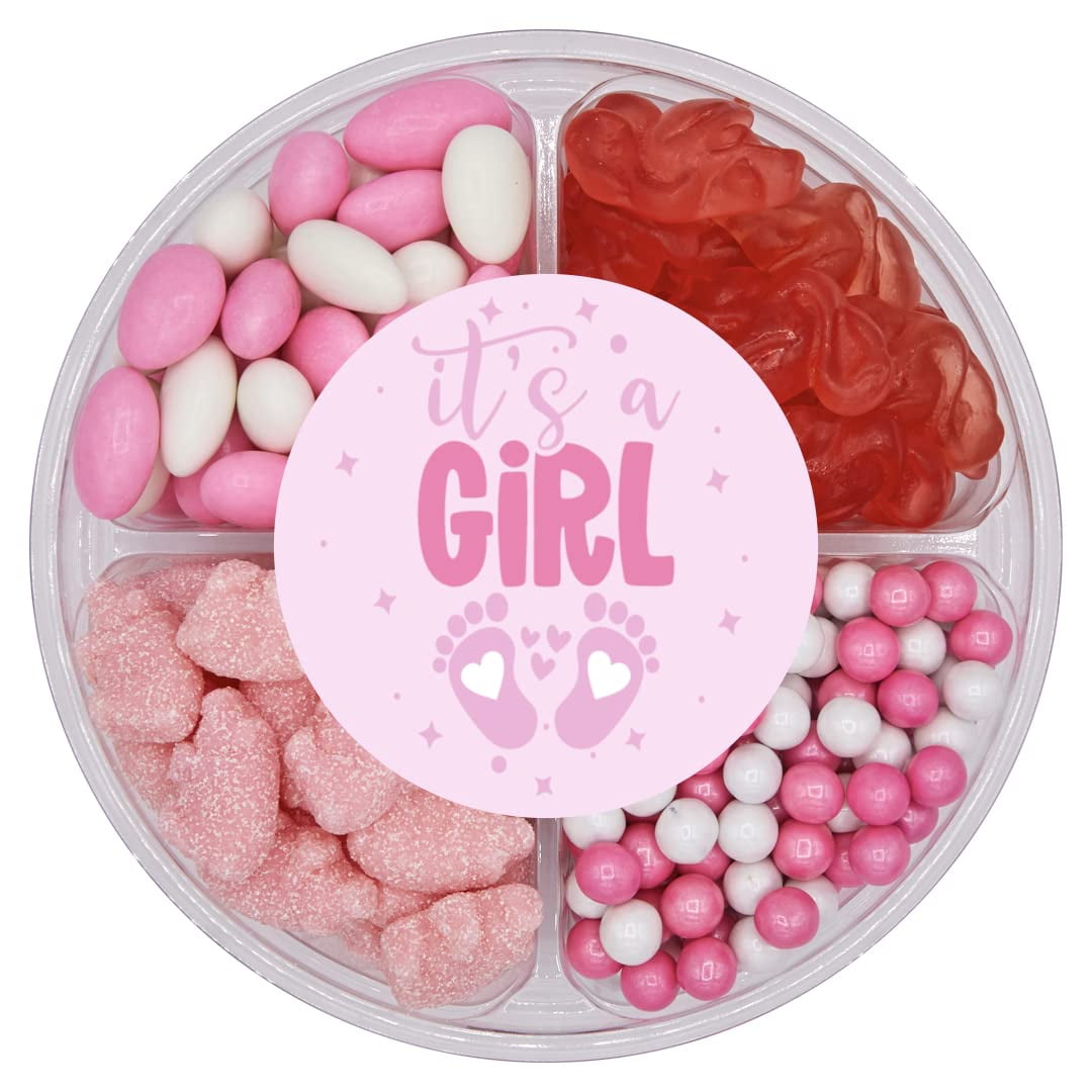 60 p Baby shower girl treats bundle candy table. Baby girl. Pink