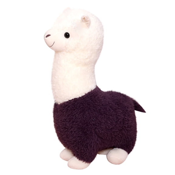 Purple Plush Alpaca Stuffed Toy For Kids 3D Doll Home Decor Size 11 Inches Weight 0.2 Lb Soft Toy For Gift Cute Animal Companion Playtime Fun Hugging Pillow