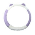 thumbnail image 1 of Purple Plush Steering Wheel Cover For Cars Universal Fit 14-15 Inch Diameter Warm And Comfortable Grip, 1 of 5