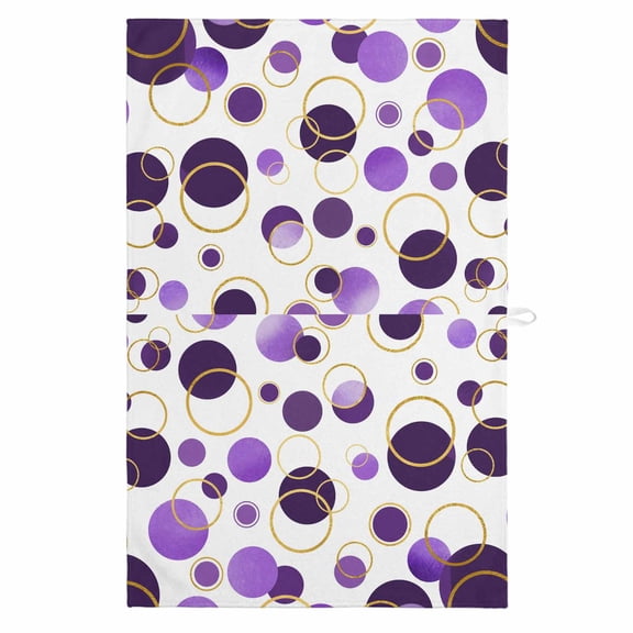 Purple Polka Dots 1 Pack Kitchen Towel, Water Absorbent Dish Towel, Modern Abstract Art Decorative Hand Towels - Quick Drying Cloth for Cooking Baking, 18x28 Inch