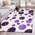 thumbnail image 1 of Purple Polka Dots 3'x5' Washable Rug, Modern Abstract Art Non-Slip Area Rugs for Entryway Kitchen Classroom, StainResistant Dorm Throw Carpet, Low Pile Soft Indoor Floor Mat Geometric, 1 of 9