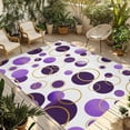 thumbnail image 1 of Purple Polka Dots Outdoor Rug for Patio/Deck/Porch, Non-Slip Large Area Rug 5 x 8 Ft, Modern Abstract Art Indoor Outdoor Rugs Washable Area Rugs, Reversible Camping Rug Carpet Runner, 1 of 8
