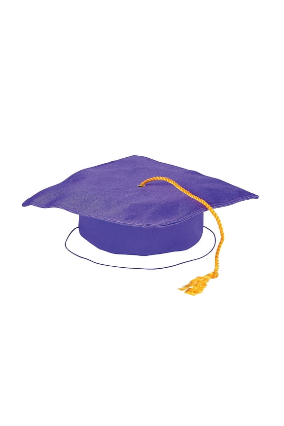 Purple Polyester Child Mortarboard Hat - Apparel Accessories - 1 Piece