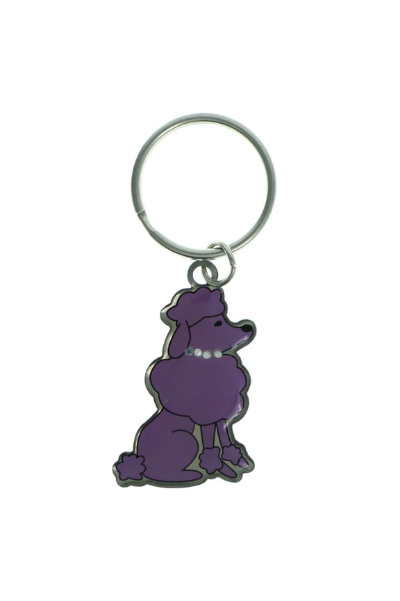 Purple Poodle Split-Ring Key Chain KEKC4897