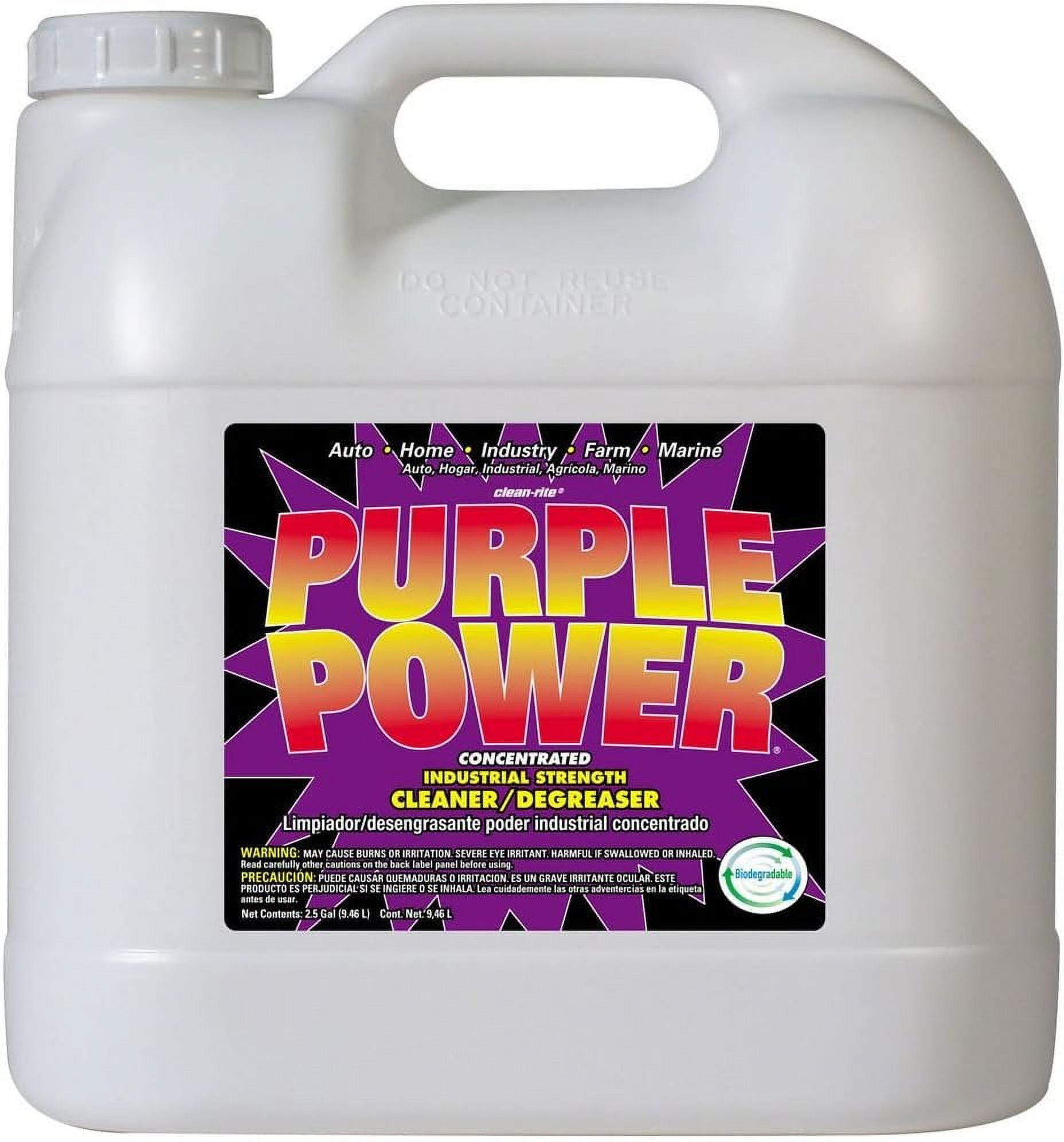 Purple Power 4322C-2PK Industrial Strength Cleaner and Degreaser - 2.5 Gallon, Case of 2, Size: 1 Gallon, Case of 6