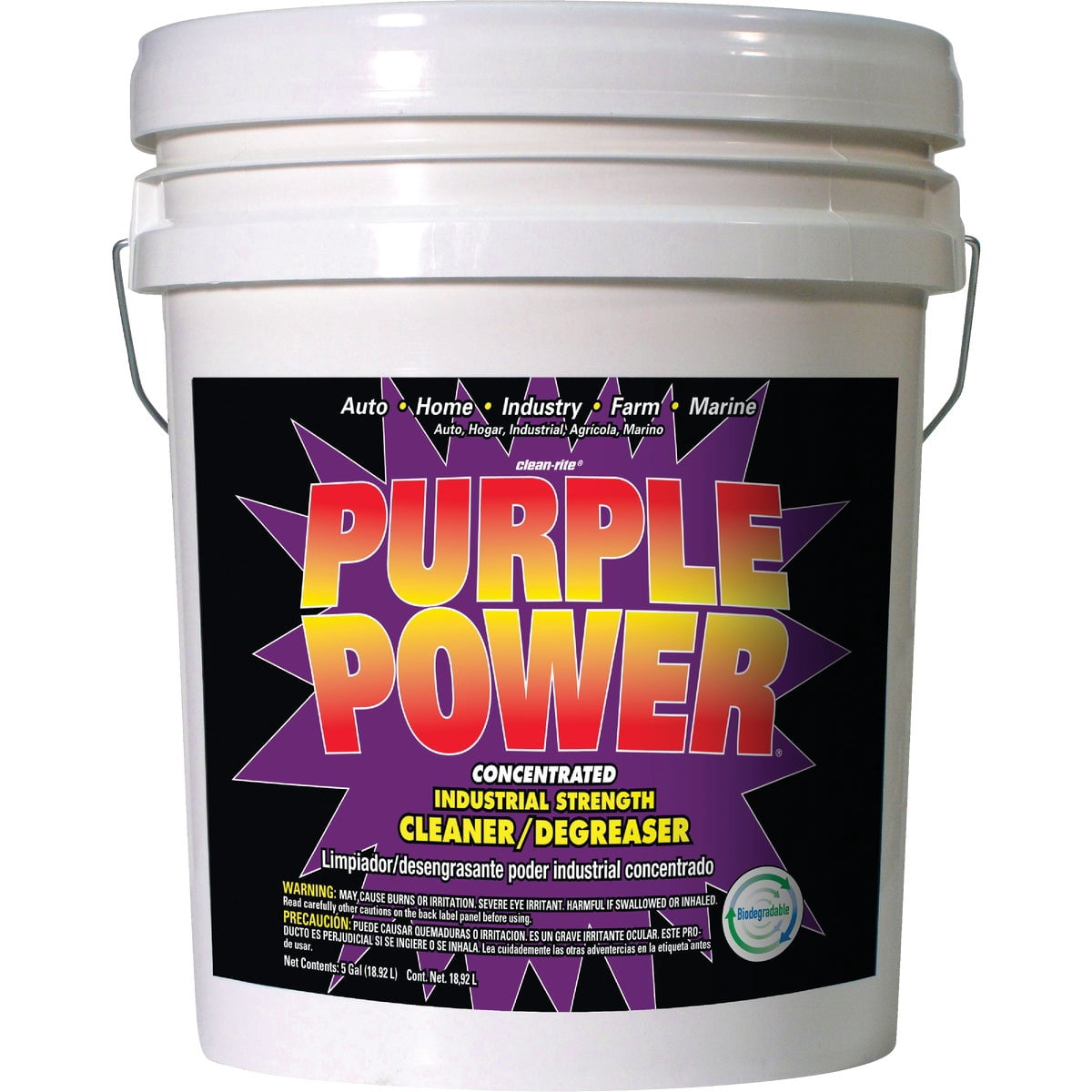Purple Power Industrial Strength Cleaner Degreaser - All Purpose, Commercial Use - 5 Gal