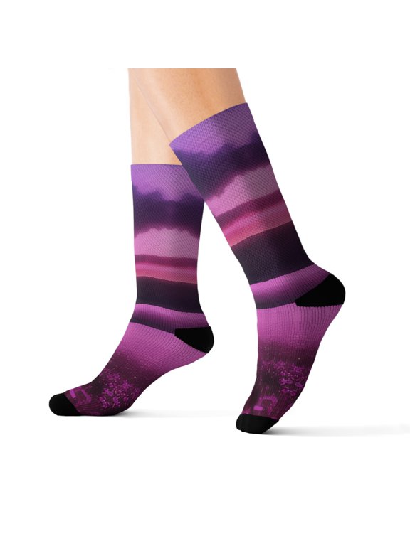 'Purple Power' Sublimation Socks