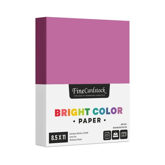 Purple Premium Colored Paper, 24 Lb (89gsm), 11 x 17, 100 Sheets per Pack