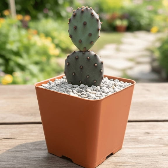 Purple Prickly Pear Santa Live Plant, Cactus Succulent Live Plant, 3.5 inch Pot for Indoor Planting