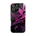 thumbnail image 1 of Purple Punk Jagged Sharp Abstract Line Pattern Modern Artwork Phone Case for 17 16 15 14 13 12 11 Pro Max, 1 of 2