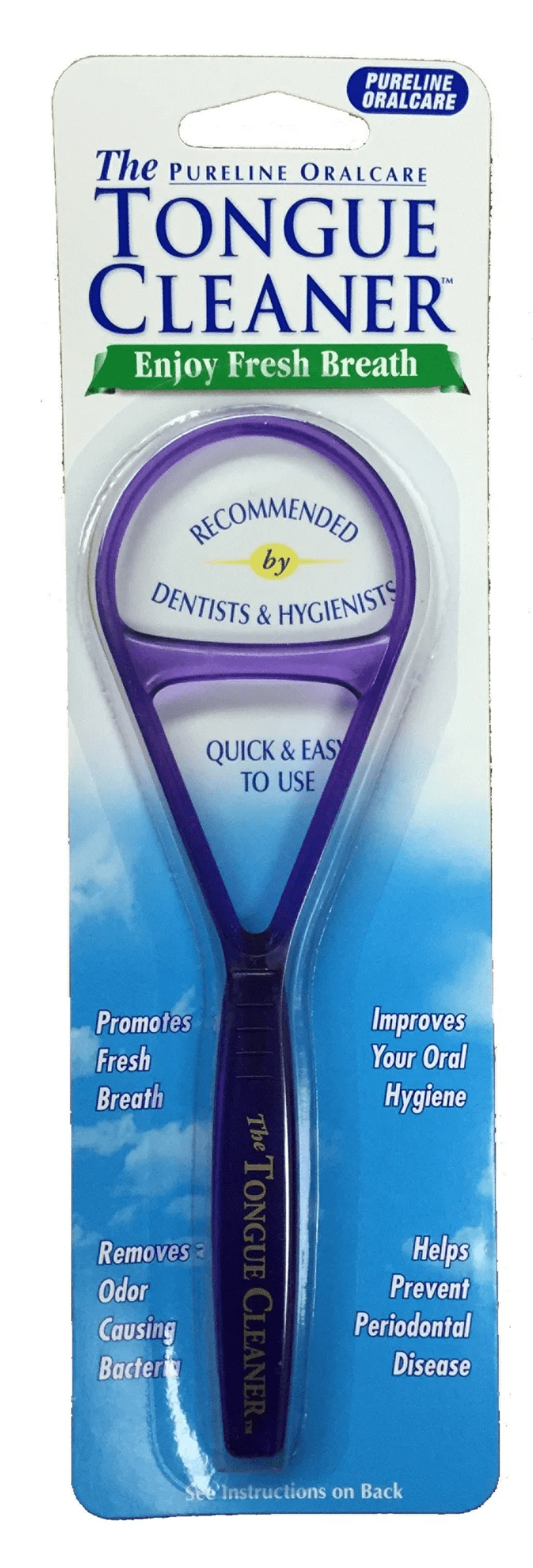 Purple Pureline Oralcare Tongue Cleaner Scraper