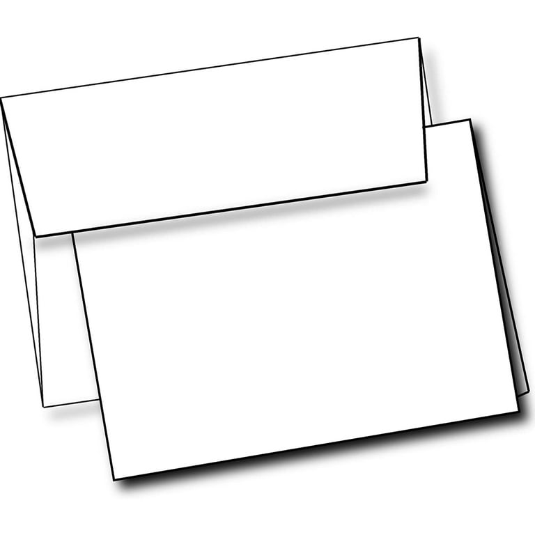 Purple Q Crafts Blank Cards with Envelopes for Card Making, White 40-Pack