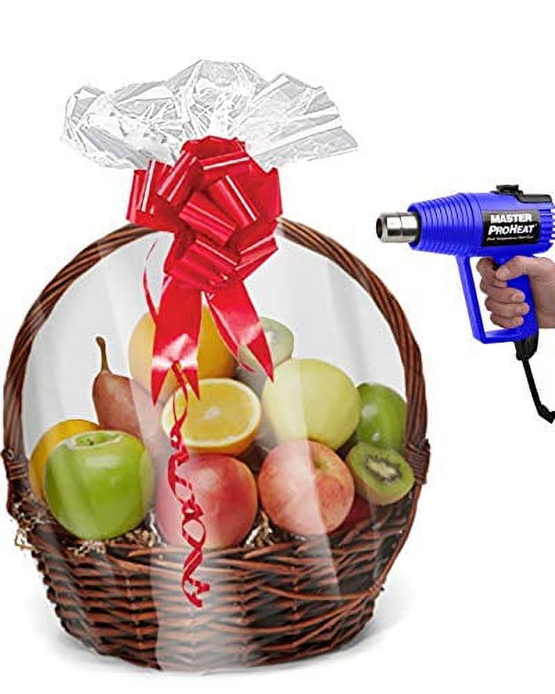 Purple Q Crafts Shrink Wrap Basket Bags 20 Pack For Gift Baskets Clear