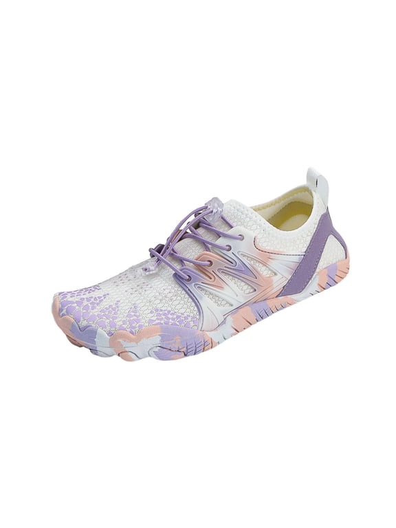 Purple Quick Dry Ladies Athletic Barefoot Water Shoes Outdoor Aqua Socks