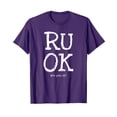 thumbnail image 1 of Purple RU OK Mental Health Awareness Check-In T-Shirt for Supportive Conversations, 1 of 5
