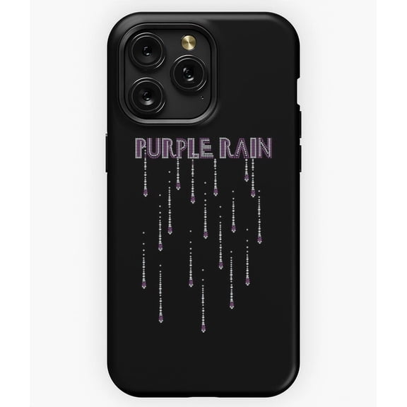 Purple Rain Rhinestone Stud M1744 Phone Case for iPhone 17 16 15 14 13 12 11 Pro Max