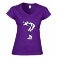 thumbnail image 1 of Purple Randy Moss Vikings Mooning LADIES V-NECK T-shirt ADULT, 1 of 1