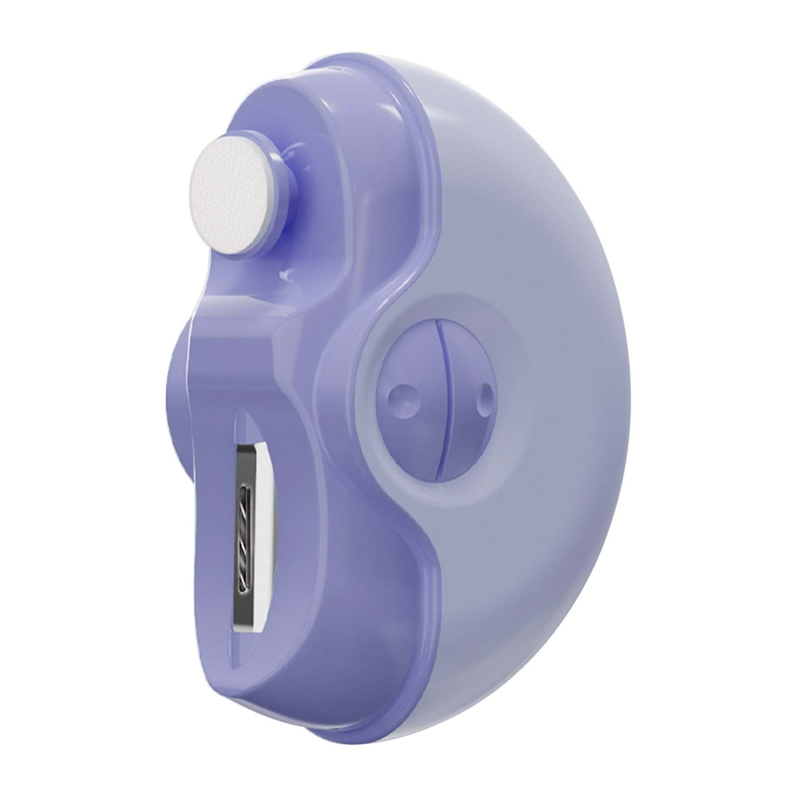 Purple Rechargeable Electric Nail Clipper With Led Light For Night Use