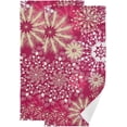 thumbnail image 1 of Purple Red Snowflakes Hand Towels 2 PCS, Christmas Kitchen Towel Ultra Soft and Highly Absorbent,Decorative Fingertip Face Towel for Bathroom Hotel, 28.3"x 14.4", 1 of 6