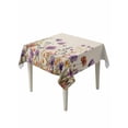 thumbnail image 1 of Purple Red Spring Floral Table Cloth, Watercolor Botanical Summer Flowers Waterproof Tablecloth for Square Tables, Reusable Washable Fabric Table Cover for Restaurant Kitchen Dining Tables 60"x60", 1 of 6