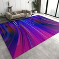 thumbnail image 1 of Purple Red Stripes Geometry Area Rug, Modern Creative Art Texture Outdoor Carpet, Decorative Carpet Non-Slip Area Rugs, Suitable for Game Room Living Room Bedroom 5x8ft, 1 of 7