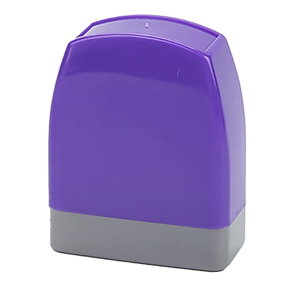 Purple Refillable Message Stamp,Pre Inked Stamp,for Stamping Business Notice with Red Ink,Hecnuo