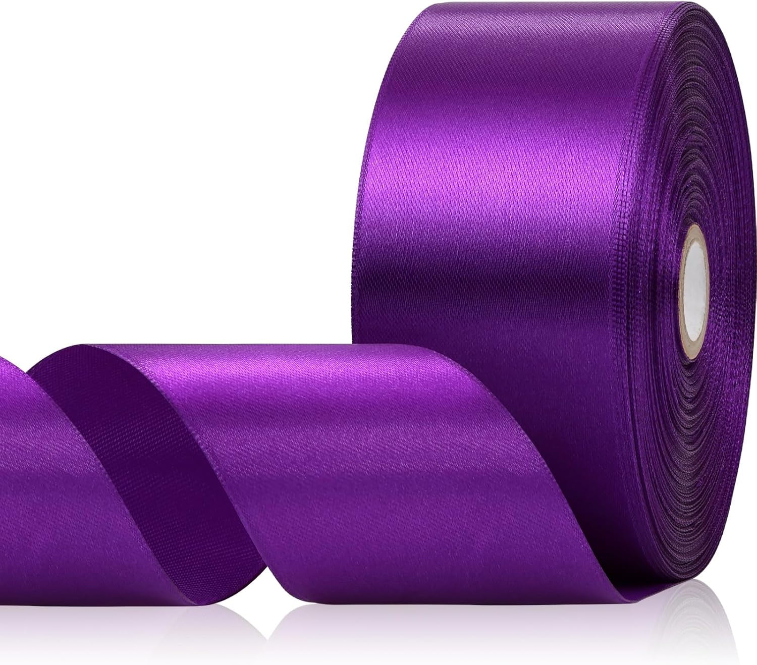 Purple Ribbon 2 Inch, 60 Yards Purple Satin Ribbon for Crafts, Gift ...
