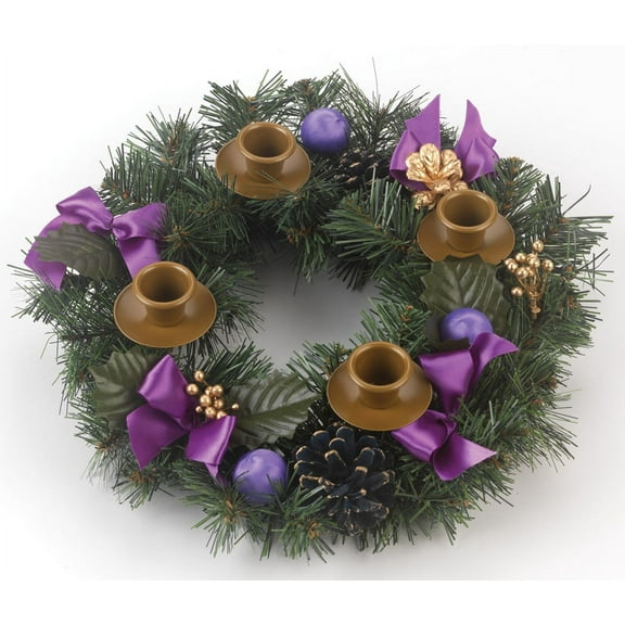 Purple Ribbon Advent Wreaths