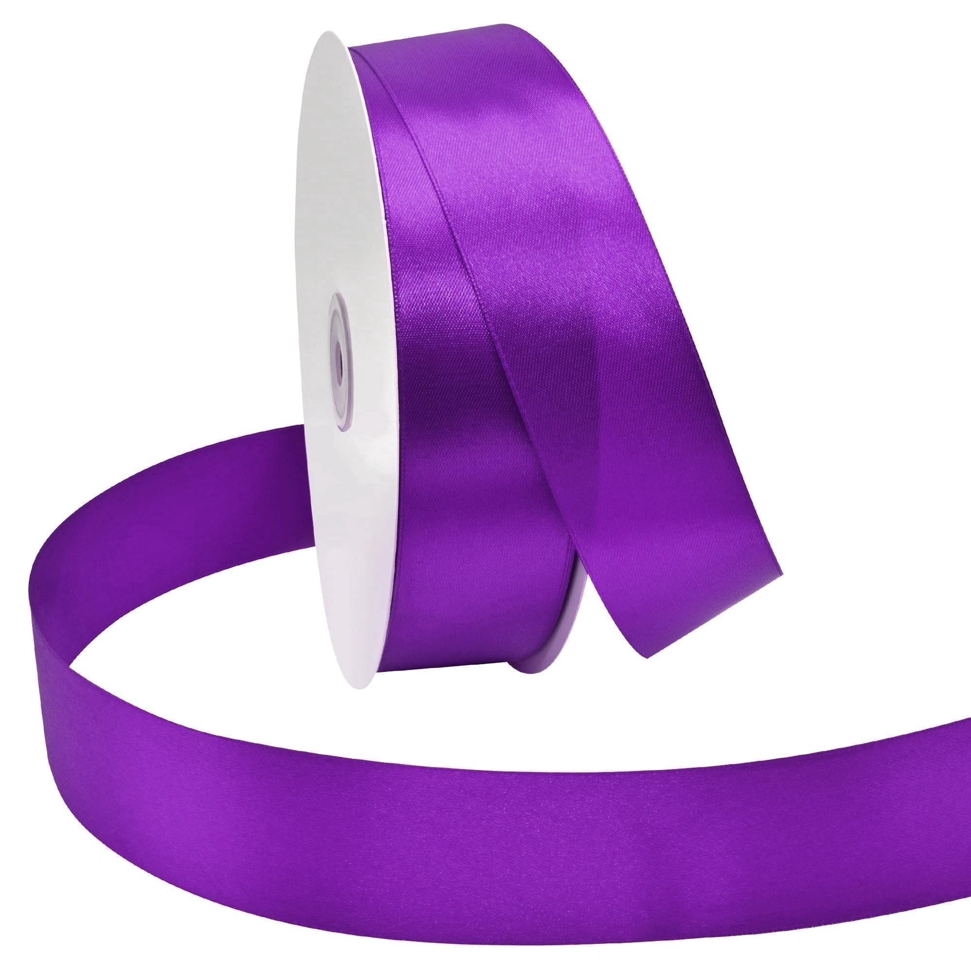 Purple Ribbon Double Face 1-1/2 inchx 100Yards - Walmart.com