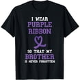 thumbnail image 1 of Purple Ribbon For My Brother Overdose Awareness Month T-Shirt, 1 of 4