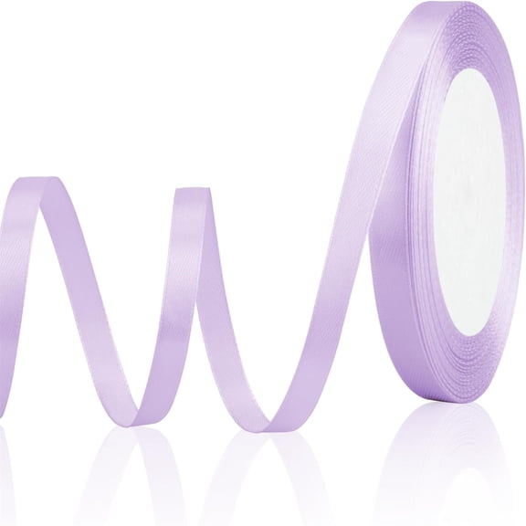 Purple Ribbon for Gift Wrapping Light Purple Lavender Purple Ribbon Satin 3/8 Inch 25 Yards Fabric Perfect for Gift Wrapping Invitation Floral Hair Balloon Craft Party Wedding Decoration