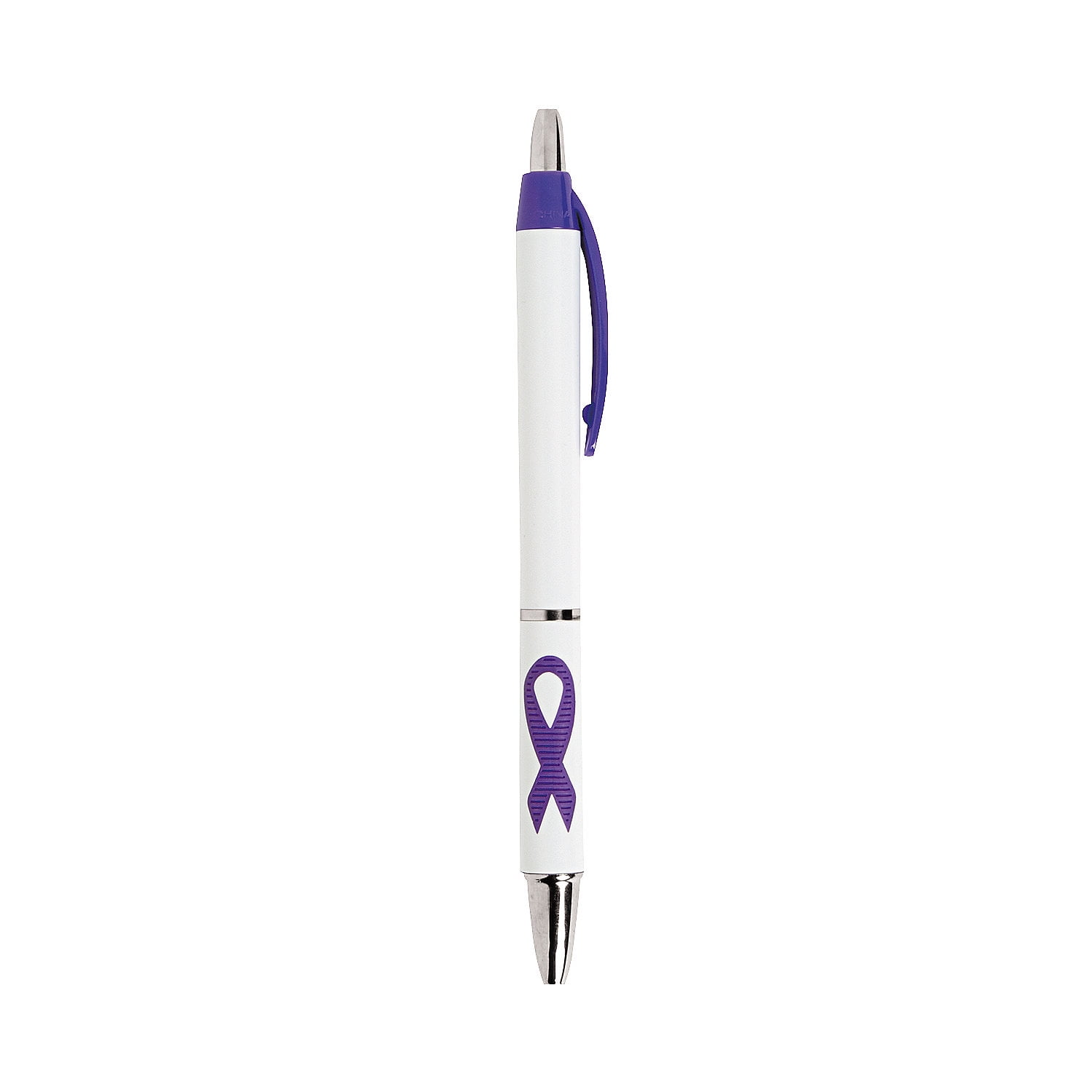 Purple Ribbon Grip Pen - Stationery - 24 Pieces