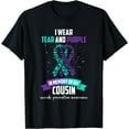 thumbnail image 1 of Purple Ribbon Suicide Prevention Awareness T-Shirt, 1 of 3