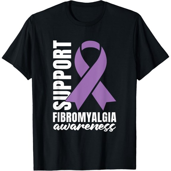 Purple Ribbon Support - Fibromyalgia Awareness T-Shirt