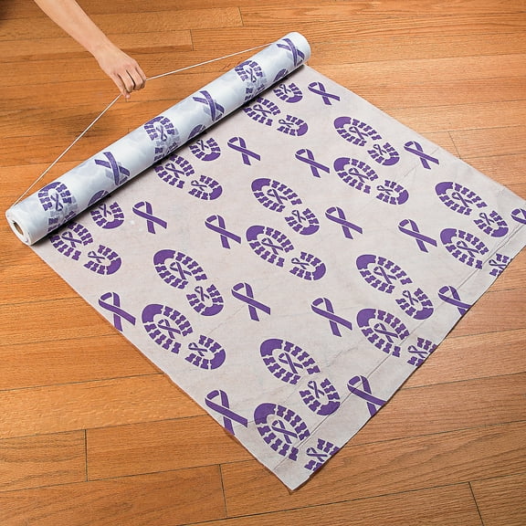 Purple Ribbon Walk Aisle Runner - Party Decor - 1 Piece